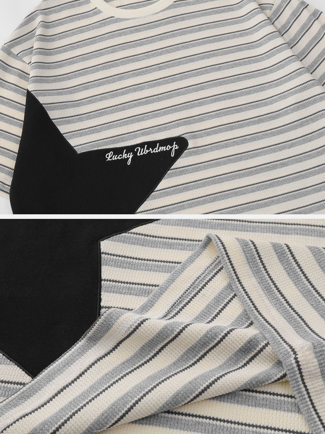 WLS Star Patchwork Stripe Tee