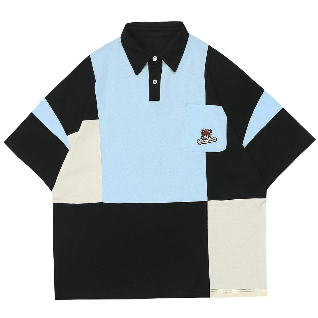WLS Stitching Polo Collar Tee