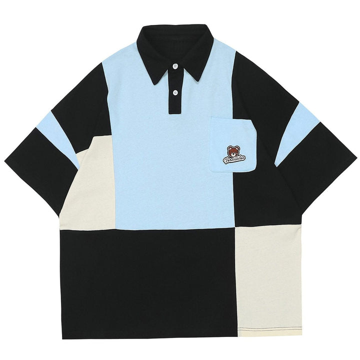 WLS Stitching Polo Collar Tee
