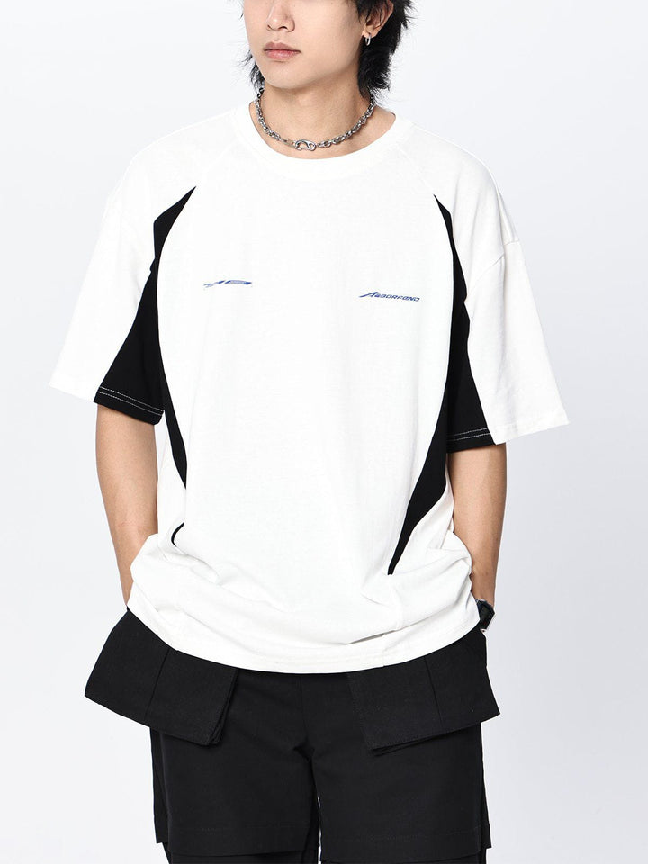 WLS Patchwork Contrasting Color Tee