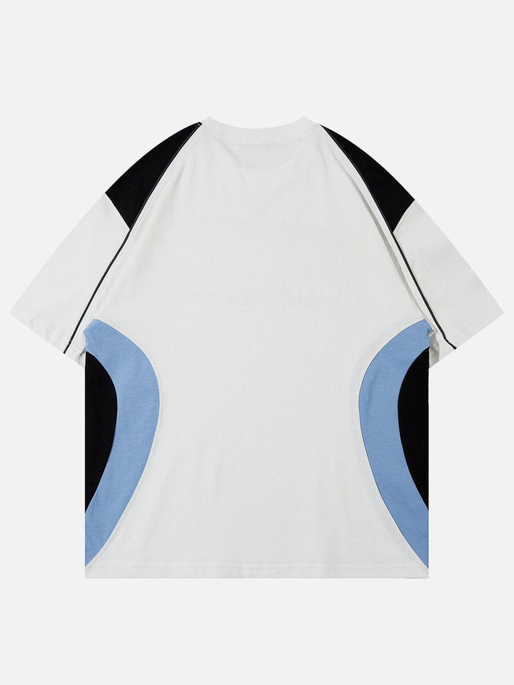 WLS Patchwork Contrasting Color Tee