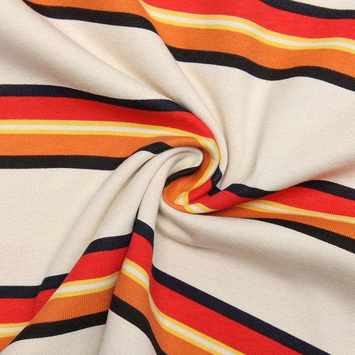 WLS Striped Bright Color Matching Tee