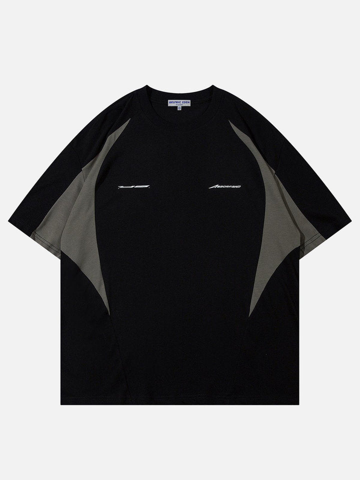 WLS Patchwork Contrasting Color Tee