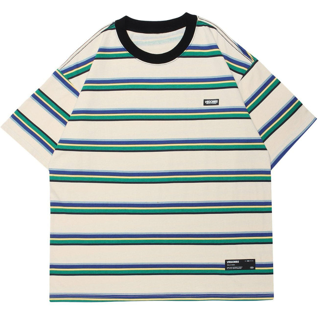 WLS Striped Bright Color Matching Tee