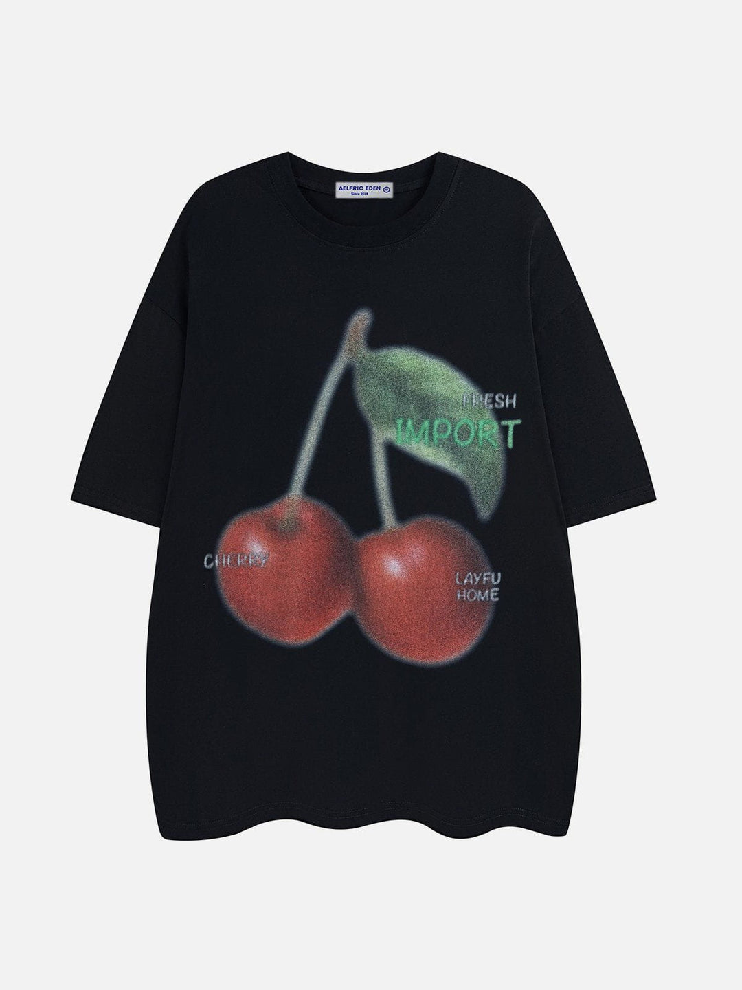 WLS Blurring Cherry Print Tee