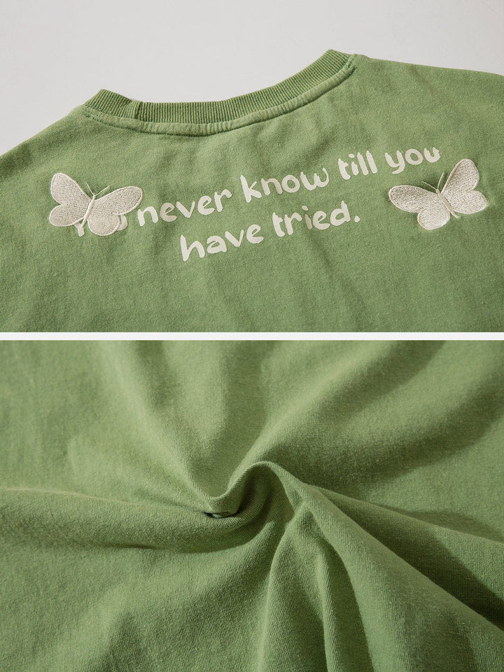 WLS Vintage Butterfly Print Tee