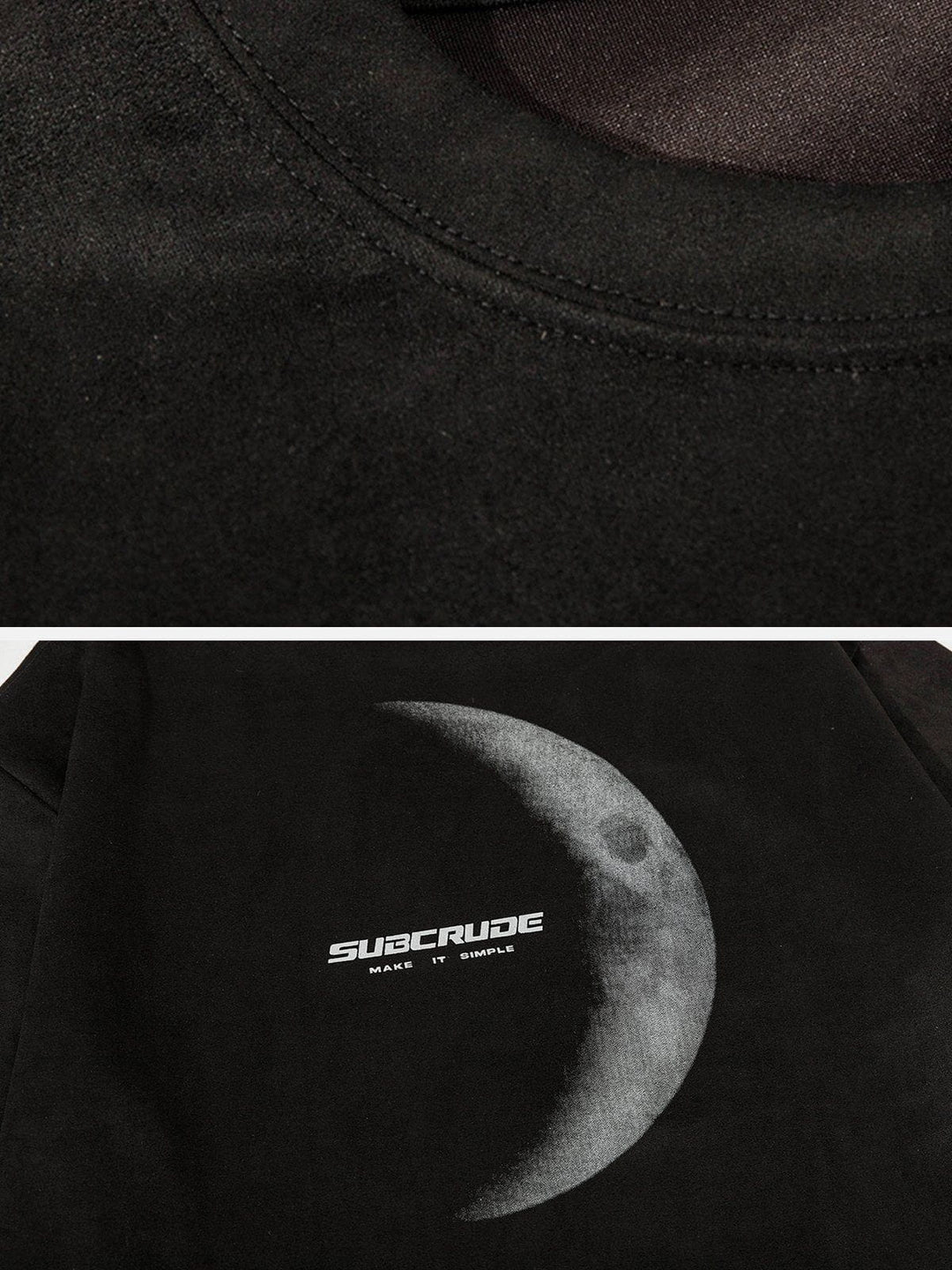 WLS Moon Print Suede Tee