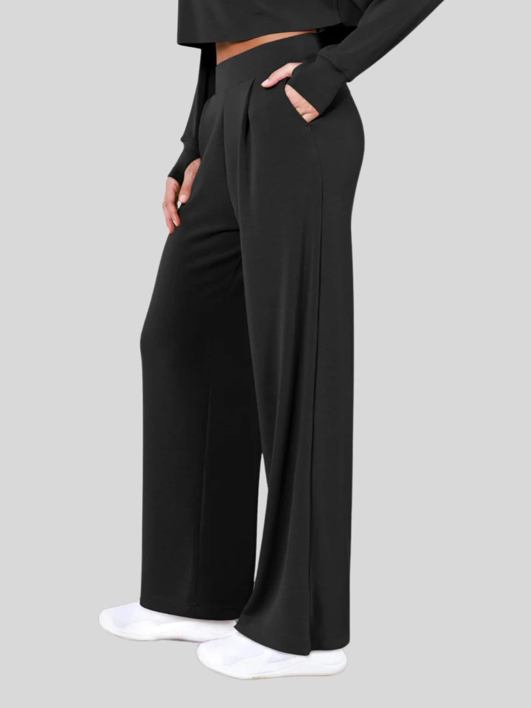 WLS Modal Blend Wide-Leg Trousers