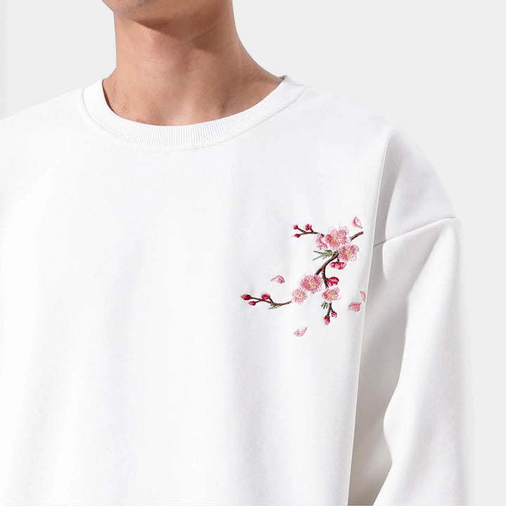 Sakura Embroidered Sweatshirt